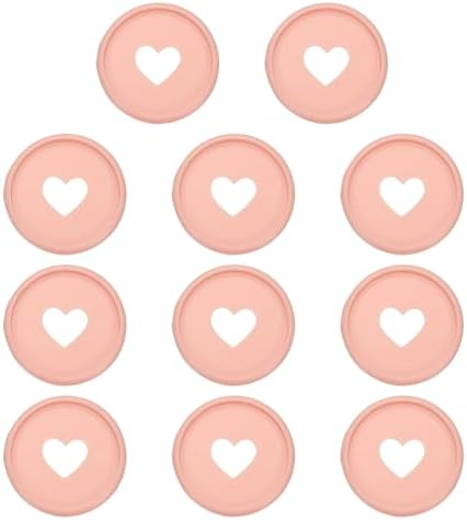 PATIKIL 35mm Plastic Book Binding Discs, 11 Pack Discbound Expansion Discs Heart Binder Rings for DIY Notebook Planner, Light Pink by PATIKIL