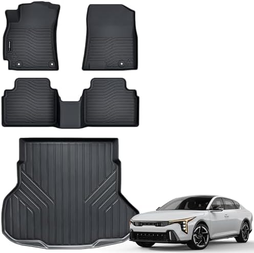 AUXKO All Weather Floor Mats Cargo Mat for 2025 2026 Kia K4 Sedan by AUXKO