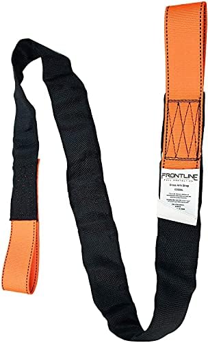 Frontline COS06L Concrete Embed Anchor Strap with Looped Ends 6' | ANSI & OSHA Compliant | Pour-in Disposable Anchor | 310 lbs. Capacity | Color Orange/Black (Pack of 100) by FRONTLINEFALLPROTECTION