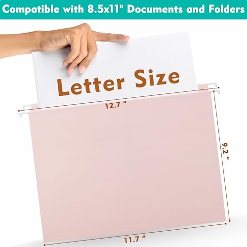 Zzrywuty Hanging File Folders Letter Size, 30-Pack Hanging File Folder with 1/5-Cut Tabs, Color File Folders Hanging Organizers for Filing Cabinet, Bulky Files & Medical Charts - Image 2