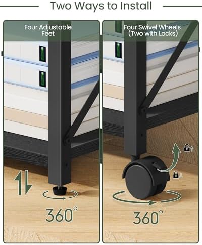 CHOEZON Printer Stand, 2-Tier Heavy Duty Printer Cart with Shelf - Image 4