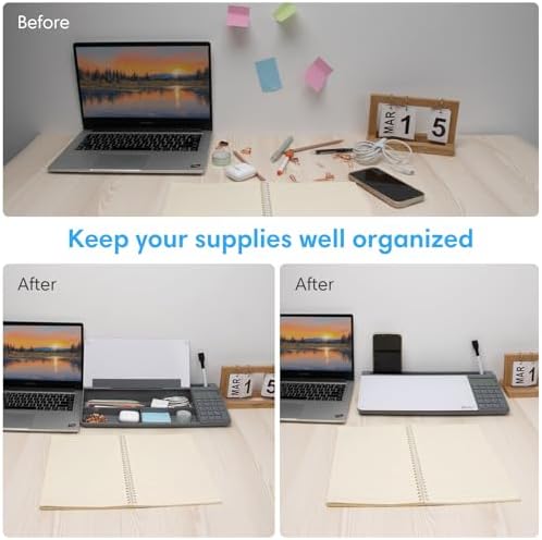 Varhomax Glass Desk Whiteboard with Calculator - Image 4