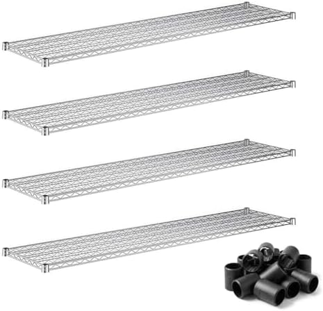 NSF Wire Shelf Replacement 4 Pack 18x72 for Commercial Shelving Systems for Stock Rooms, Warehouses by Zedfire
