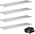 NSF Wire Shelf Replacement 4 Pack 18x72 for Commercial Shelving Systems for Stock Rooms, Warehouses by Zedfire