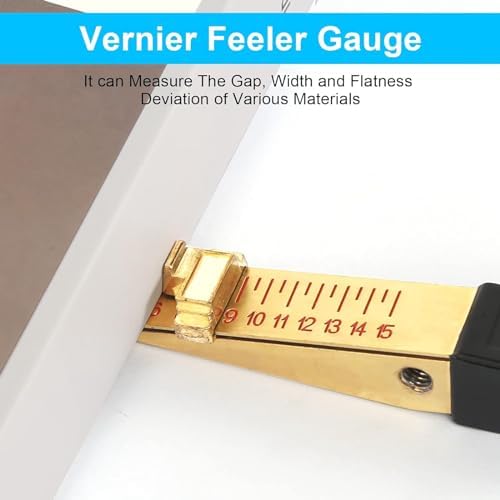 Door Gap Measuring Tool, 1-15mm Fire Door Gap Gauge Checker Tool Engineering Ruler,Vernier Feeler Gauges for House Engineering Inspection Flatness Measuring 0.5mm - Image 4