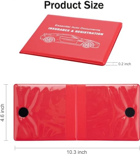 UYYE Car Registration and Insurance Card Holder, Vehicle Glove Box Car Organizer, Interior Car Accessories for Documents, Cards, License - 2 Pack - Image 4