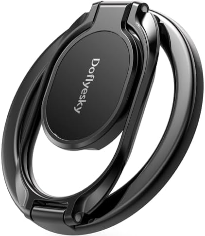 Doflyesky Magnetic Phone Ring Holder for iPhone, Double Adjustable Gym Phone Grip Holder and Stand Removable for Magsafe Case, iPhone 17/16/15/Pro Max Plus SE by Doflyesky