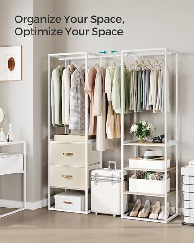 SONGMICS Portable Closet Wardrobe, Freestanding Clothing Rack - Image 3