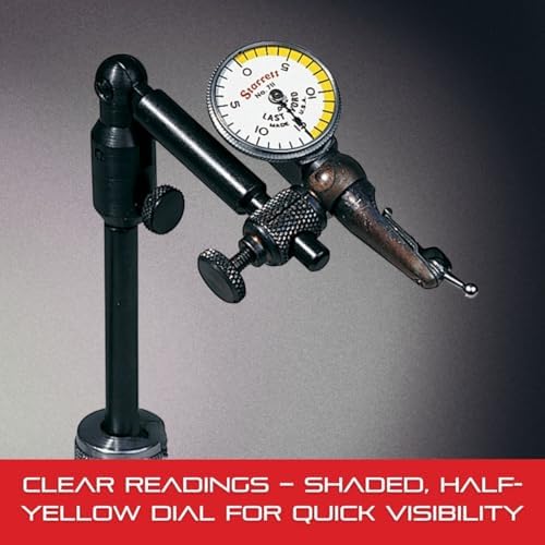 Starrett 711 Last Word Dial Test Indicator with Body Clamp and Case - White Half Shaded Face, .030" Range, 0-15-0 Dial Reading, .001" Graduation - 711FSZ - Image 5
