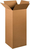 BOX USA 12 x 12 x 30 Corrugated Cardboard Boxes, Tall 12"L x 12"W x 30"H, Pack of 15 | Shipping, Packaging, Moving, Storage Box for Home or Business, Strong Wholesale Bulk Boxes by BOXUSA