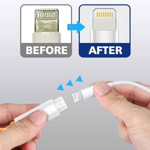 iPhone Cleaning Kit for Charging Port Phone USB C with Storage Case, White - Image 5