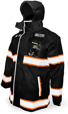 KwikSafety - Charlotte, NC - TORRENT Rain Jacket & Trench Coat ANSI OSHA Class 3 High Visibility Jacket Hi Vis Rain Gear by KwikSafety