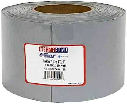 EternaBond RoofSeal Gray 4" x50' MicroSealant UV Stable RV Roof Seal Repair Tape | 35 mil Total Thickness - EB-RG040-50R - One-Step Durable, Waterproof and Airtight Sealant by ETERNABOND