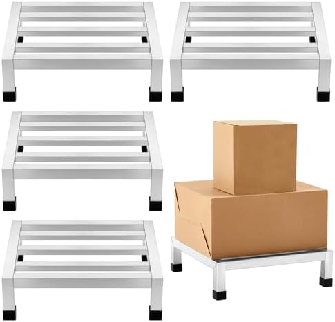 MorningRo 4 Pack Dunnage Rack 13.8" Long x 13.8" Wide, 3.9" Height by MorningRo