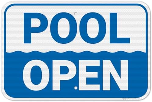 Pool Open Sign, by SigoSigns