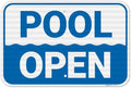 Pool Open Sign, by SigoSigns
