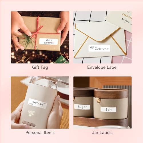 NIIMBOT Label Maker Tape for D11/D110/D101 Label Maker, 12 x 40 mm (0.47'' x 1.57''), 3Rolls for Home Office Labeling Tape Replacement, White - Image 5