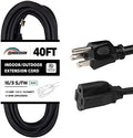 40 Ft Black Outdoor Extension Cord, 16 Gauge Heavy Duty Power Cord by HONDERSON
