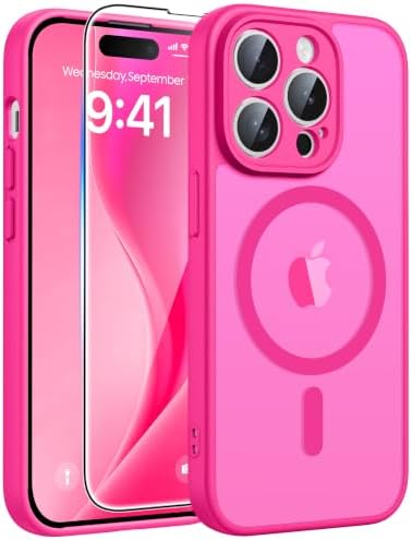 FNTCASE for iPhone 14 Pro Max Case, Fit for Magsafe, Glass Screen Protector by FNTCASE
