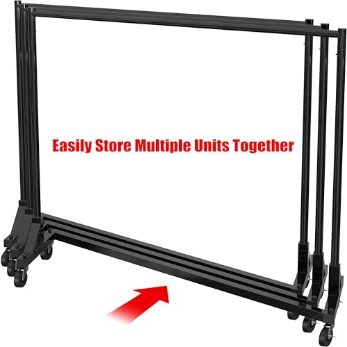 Simple Houseware Industrial Grade Z-Base Garment Rack, 63" W/500Lb, Black - Image 5