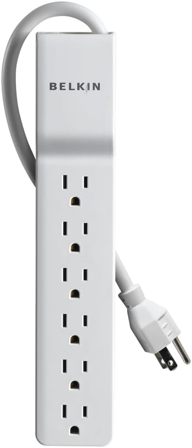 Belkin 6-Outlet Surge Protector Power Strip, UL-listed w/ 6 AC Outlets & by Belkin