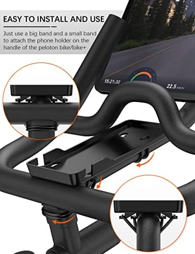 Phone Holder for Peloton Bike & Peloton Bike +, Peloton Bike Accessories, Built-in Anti-Slip Silicone mat Mount Tray, Peloton Phone Holder for iPhone, iPad - Easy Installation - Image 6