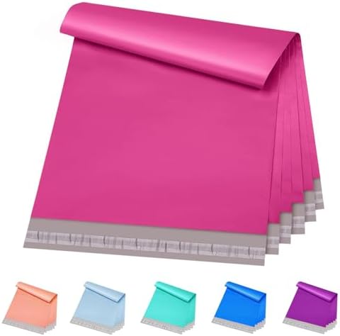 Metronic Poly Mailers 12x15.5 100 Pack Pink Medium Clothing Shipping Bags by METRONIC