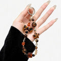 Leopard Beaded Phone Charm, Cute Star & Bow Phone Wrist Strap by LIFCIUSO