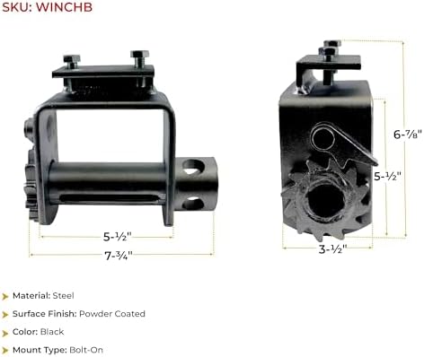 (2 Pack) Bolt on Winch Flatbed Trailer Truck Winches - Image 6