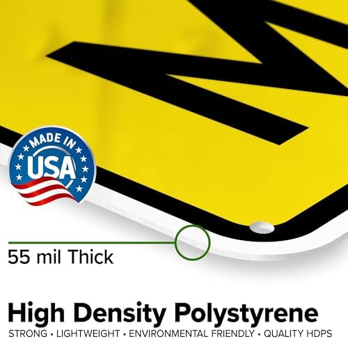 15 Mph Sign, 24x24 Inches, 55 mil thick HDPS (high density polystyrene), Made in USA by My Sign Center - Image 3