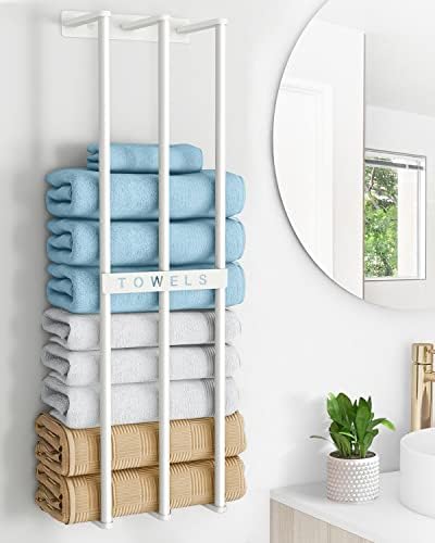 Bethom Towel Racks for Bathroom, Towel Storage Holder Space Saving, White - Image 6