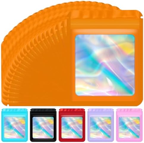 JETMORE 100 Pack Resealable Bags for Small Business (3x3 Inch, Orange) by Jetmore