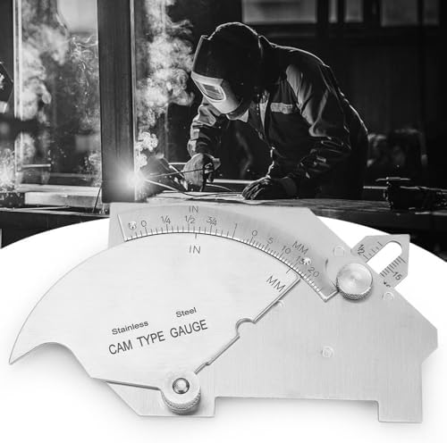 Stainless Steel Bridge Cam Weld Gauge Set, Metric & Inch Fillet Weld Gauge, Welding Inspection Ulnar for Undercut Depth Pitting Throat Size Angle - Image 5