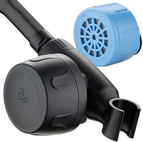 AquaCare Premium American KDF Shower Filter w/Built-in Hand Shower Bracket by HotelSpa