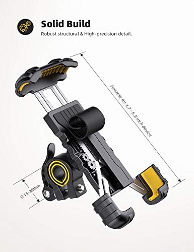 Lamicall Bike Phone Holder Motorcycle Mount - One-Hand Operation, Lockable - Image 4