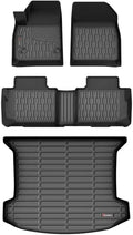 Floor Mats & Cargo Liner Compatible with 2017-2025 Cadillac XT5 Cargo Mat, Full Set All Weather Protection 1st, 2nd Row Car Liners & Trunk Mat, Black by AUTOBULL
