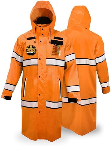 KwikSafety - Charlotte, NC - TORRENT Rain Jacket & Trench Coat ANSI OSHA Class 3 High Visibility Jacket Hi Vis Rain Gear by KwikSafety