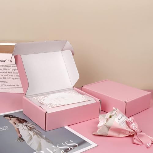 10x8x2 In Pink Shipping Boxes Medium, Pack of 30 Corrugated Mailer Boxes for Packaging Small Business - Image 5