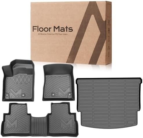 TPE Automotive Floor Mats & Cargo Liner Custom for 2021-2026 Nissan Rogue (Not for Sport), All Weather Cover Protection Waterproof Black Floor Liner Front & Rear Row Full Set Car Mats, 4PCS - Image 7