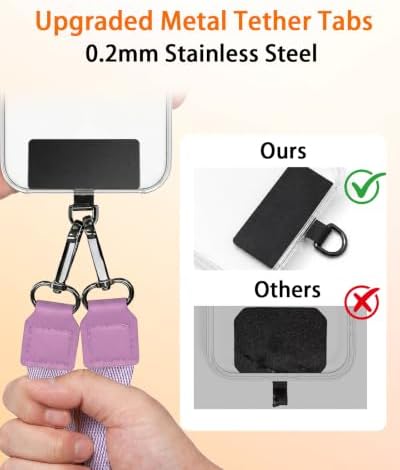 Cell Phone Lanyard Crossbody Wrist Strap Adjustable Women Lilac - Image 6
