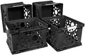 Storex Premium File Crate with Handles – Letter and Legal Document and Folder Storage, Black, 3-Pack (61546A03C) by Storex