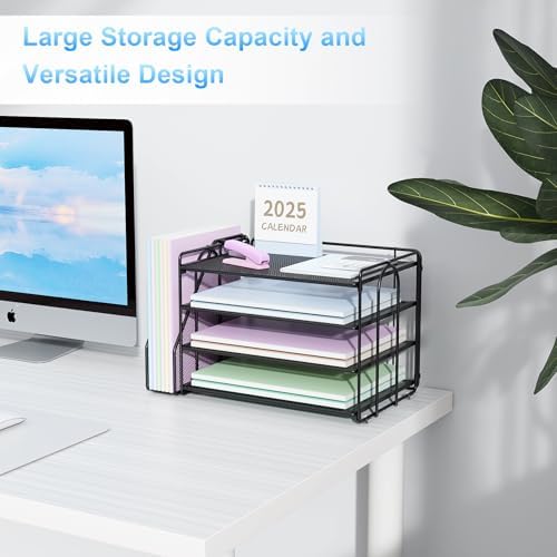 Spacrea 4-Tier Paper Organizer for Desk with File Organizer - Image 7