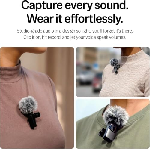 Mini Mic Pro (Latest Model – #1 Microphone for iPhone, Wireless Mini Microphone, Clear Voice, Noise Cancelling, Lavalier Mic for TikTok, YouTube & Interviews (iPhone 14 & Below) - Image 6