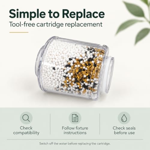 2-Pack Shower Filter Replacement Compatible with NUUD Filtered Shower Head - Image 5