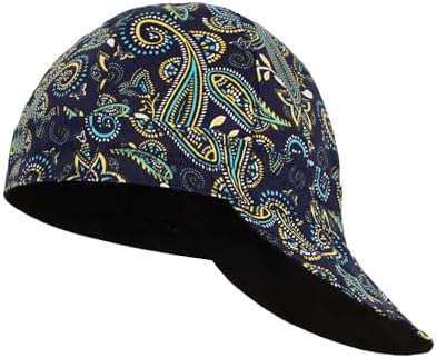 BOCOMAL FR Welding Cap Paisley Printed CAT2 Midweight 6 Pannel Welder Caps by BOCOMALFRWORKWEAR