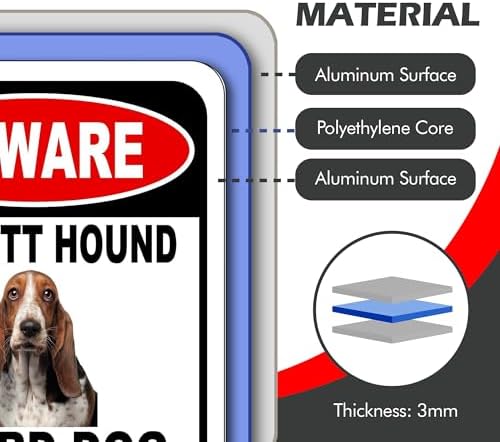 BEWARE KERRY BLUE TERRIER GUARD DOG Aluminum Composite Outdoor Sign 15" x18" Metal Security Notice for Yard, Fence, Porch, Property, and Business – No Trespassing, Warning, Attack Dogs, Protection - Image 2