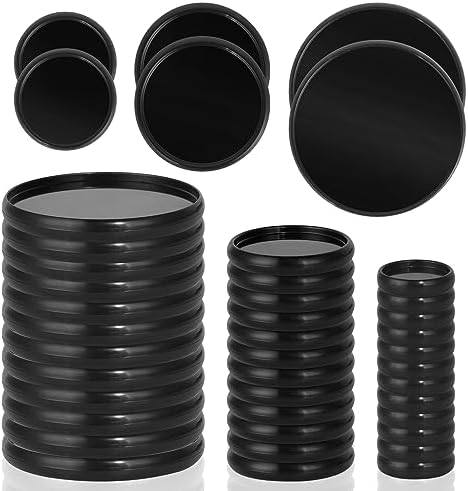 36 Pieces (2",1-3/8",1") Black Discbound Discs Plastic Binder Rings Expansion Discs Notebooks Planner Discs Binder Accessories Disc Binder System Book Binding Discs for Planner Scrapbooking (Black) by DOSTATNI
