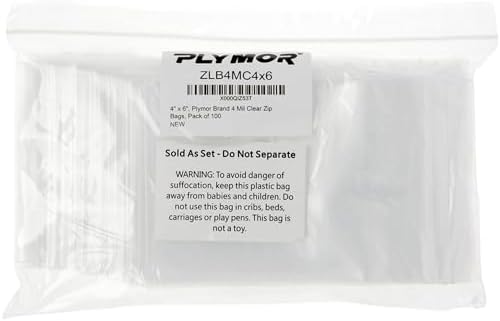 Plymor 4 x 6 inch, 4 Mil Zipper Reclosable Bags (Pack of 100) - Image 6