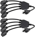 Cable Matters 2-Pack 16 AWG 4 Outlet Power Splitter, AC Plug Splitter 1.5ft by CableMatters