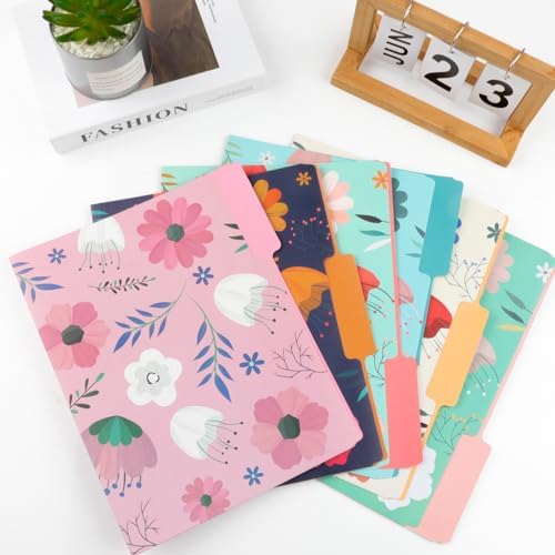 24 Pack Decorative File Folders, 1/3 Cut Tab Floral Colored Folders Letter Size 8.8 x 11.6 Inch, Assorted 6 Styles Filing Folder for Office School Business - Image 2